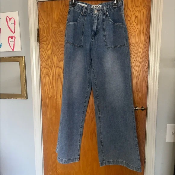 PTCL Classic Blue Wide-Leg Women Jeans - Picture 4 of 6